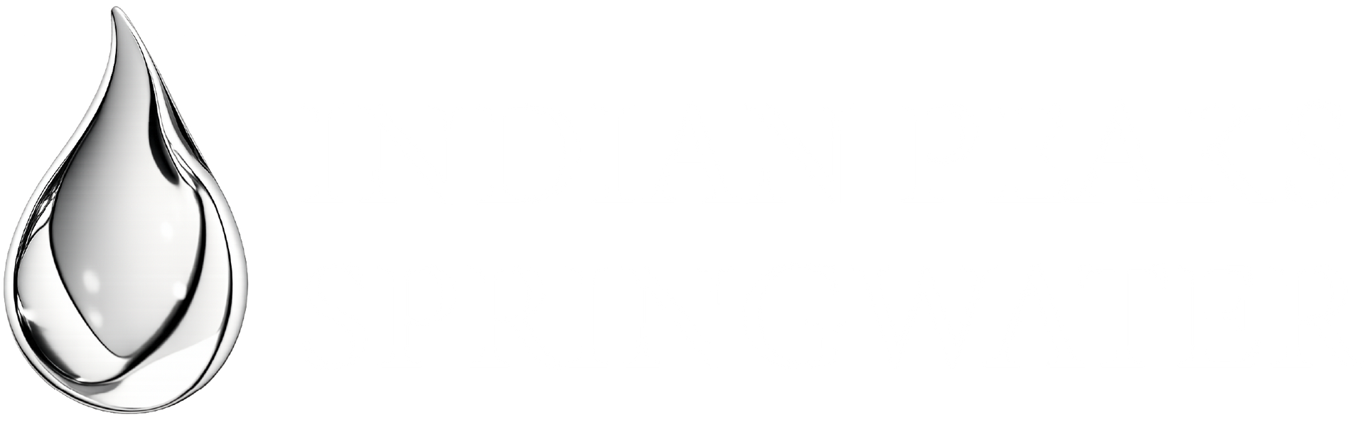 Black-and-white water droplet logo on a white background - Indian Peaks Spring Water