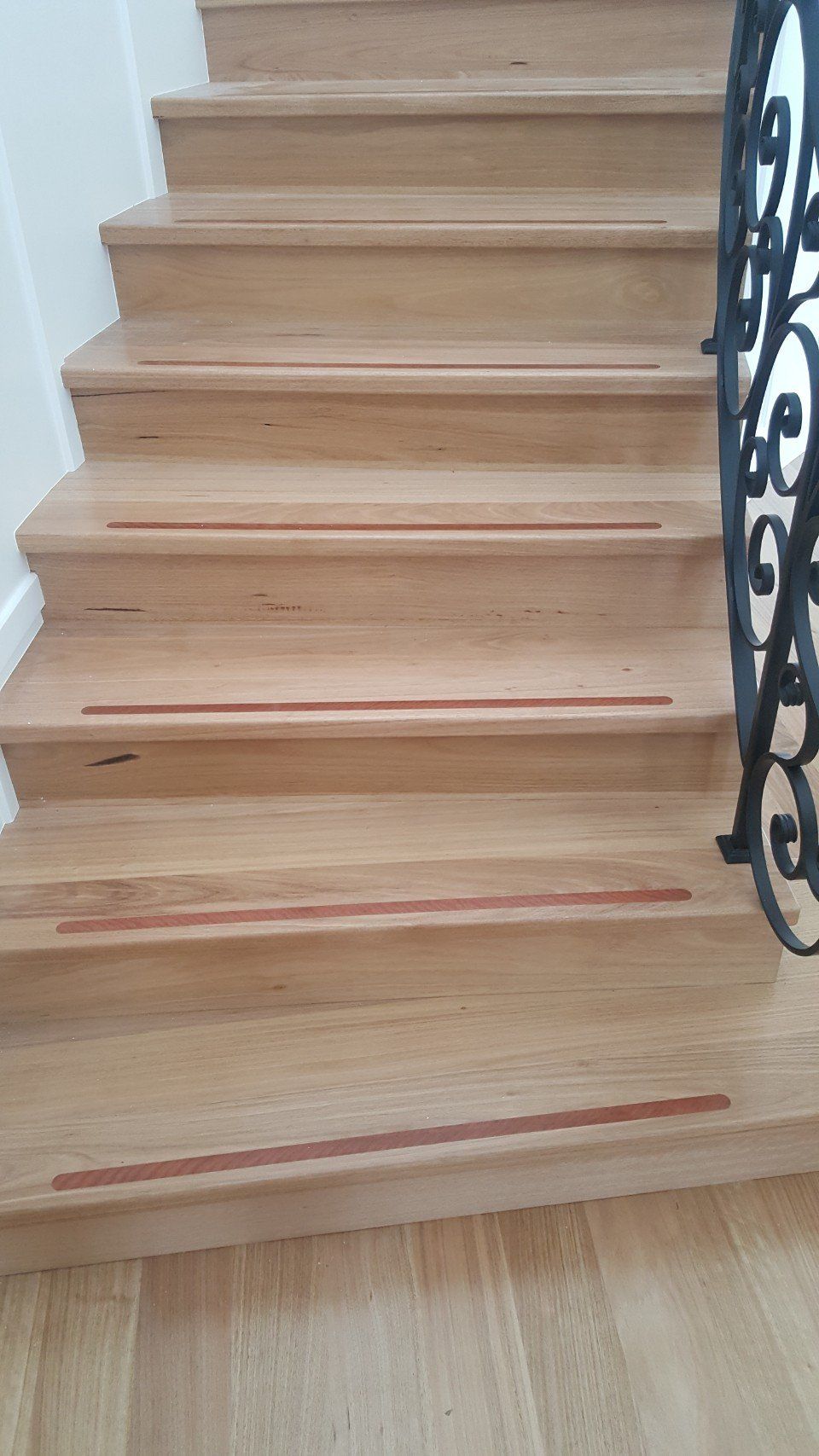 wooden stairway