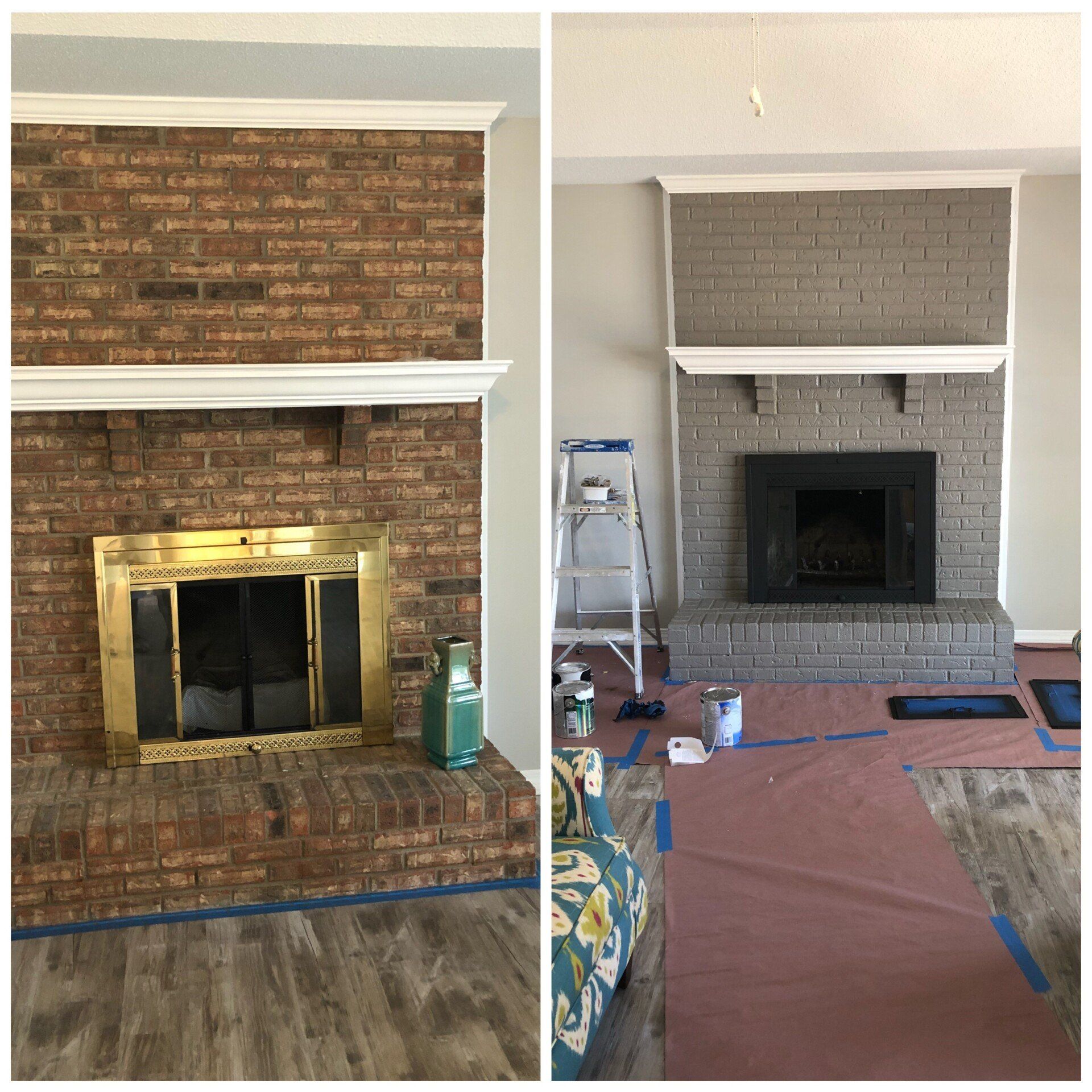 Before and After Chimney Interior Painting — Niceville, FL — Andrew Baker Painting