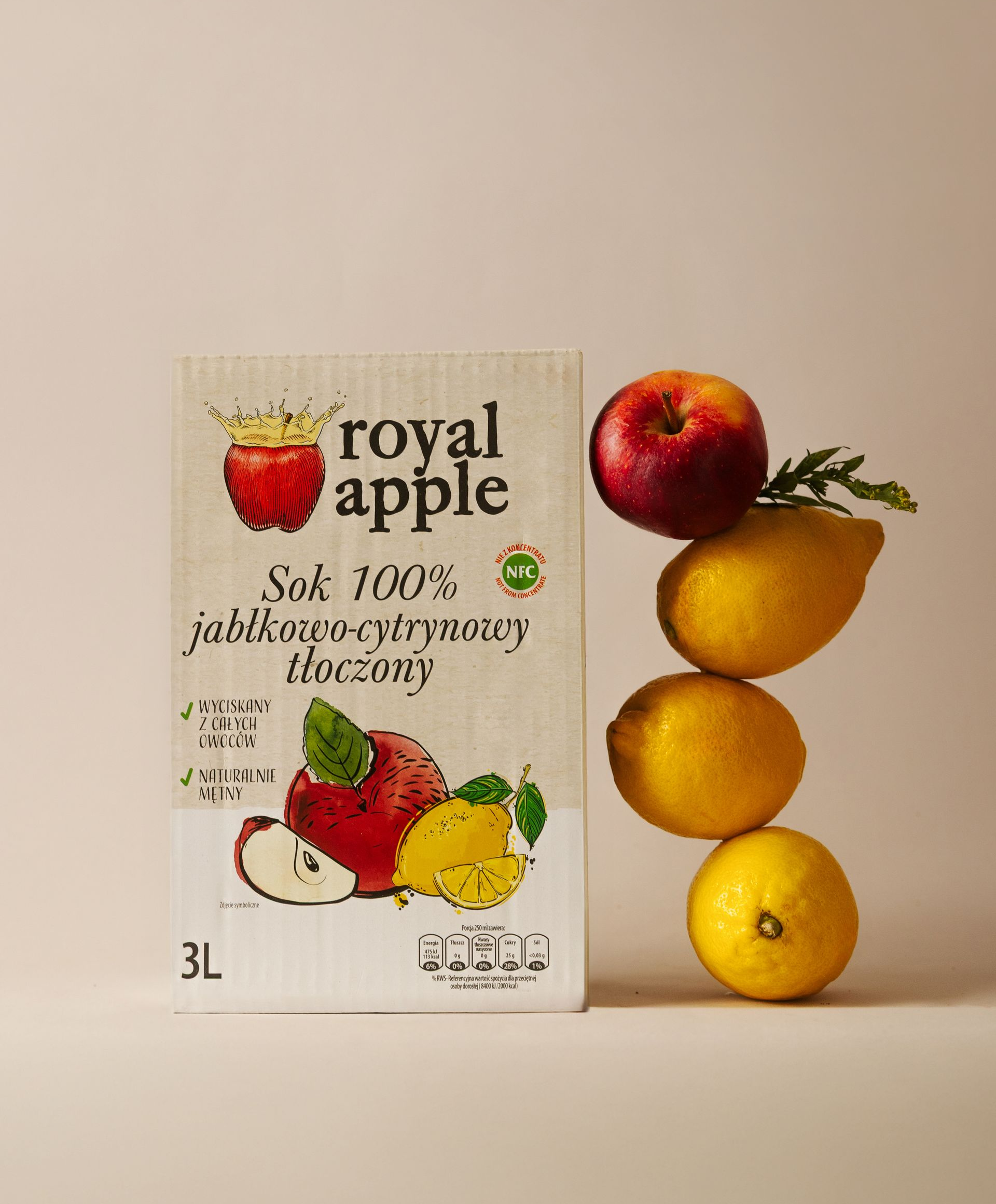 Sok Royal Apple jabłko - cytryna 3L