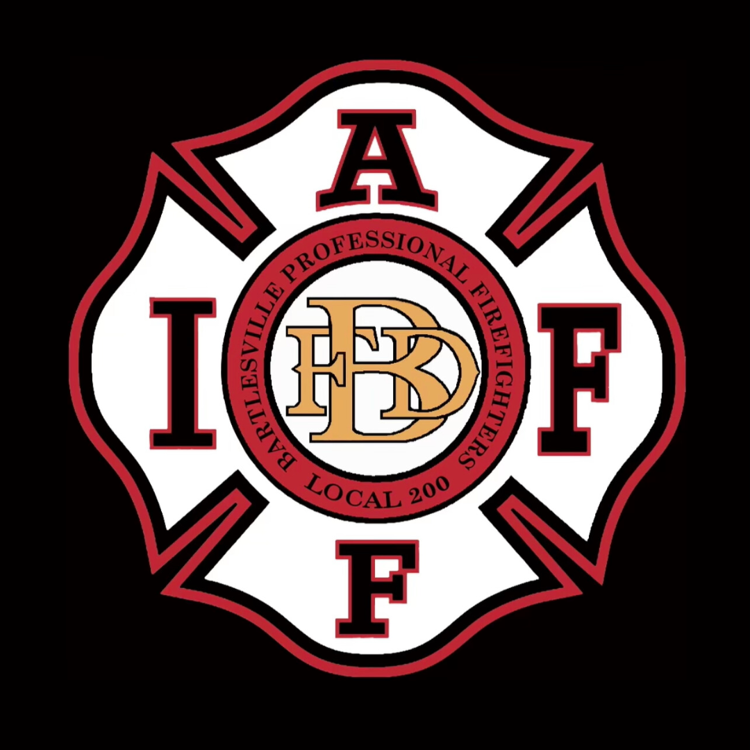 A logo for the bartlesville professional firefighters
