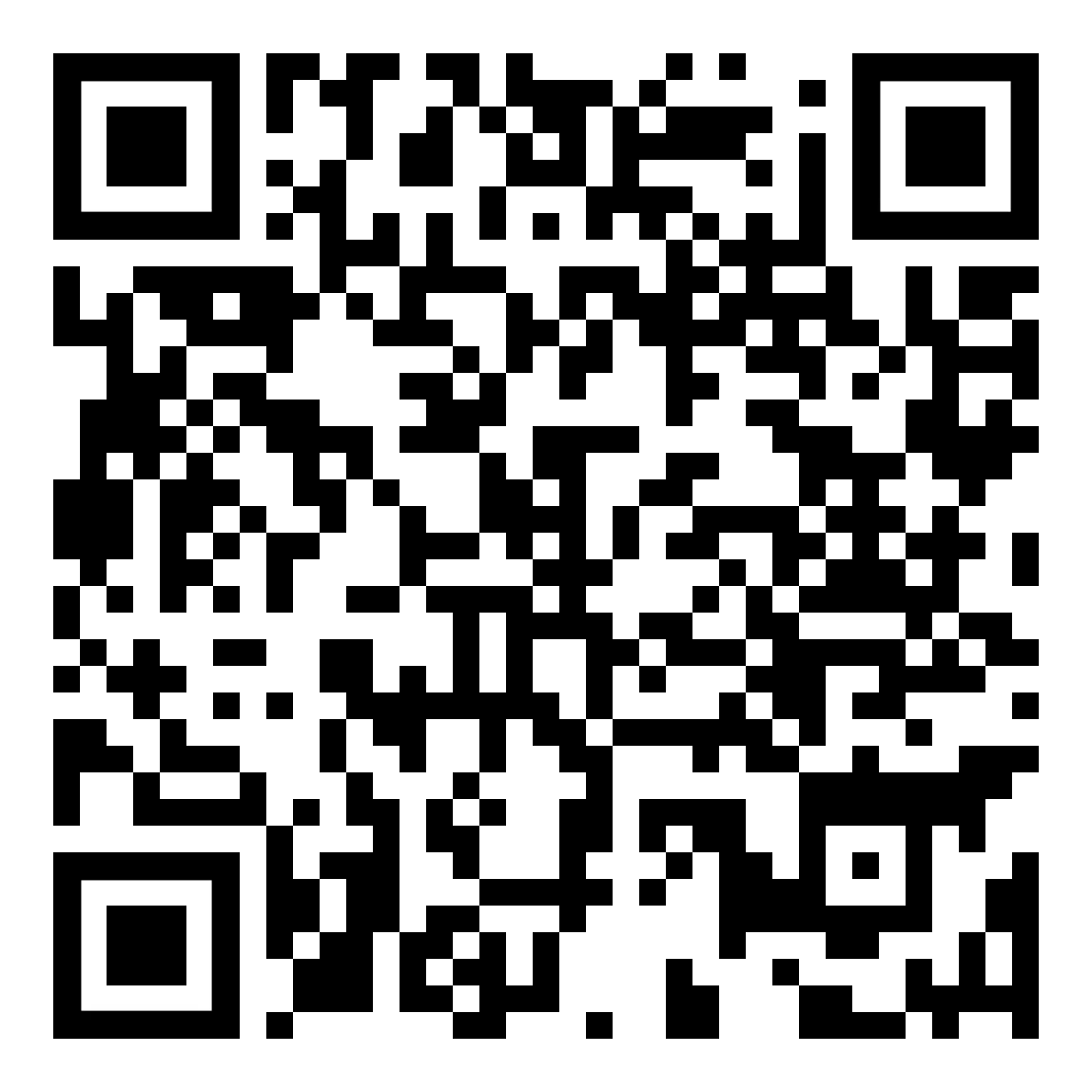 A black and white qr code on a white background.