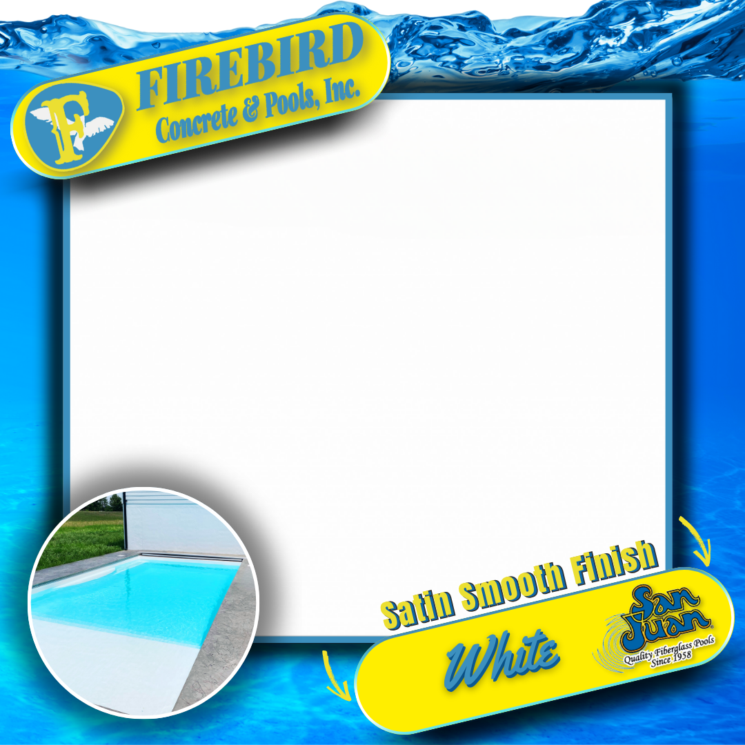 an example of a white pool finish