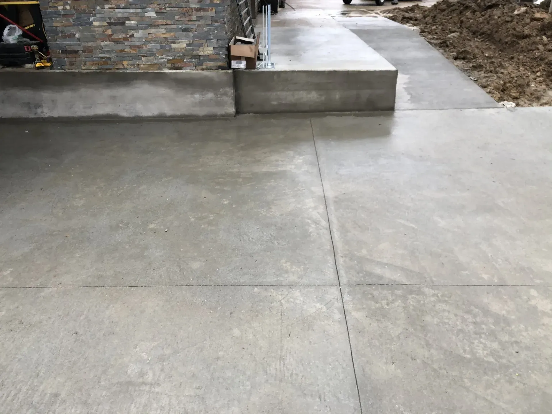 Beautiful concrete patio