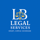 A black and white logo for l.b. legal services
