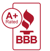 BBB A+ Rated logo: Red torch with 
