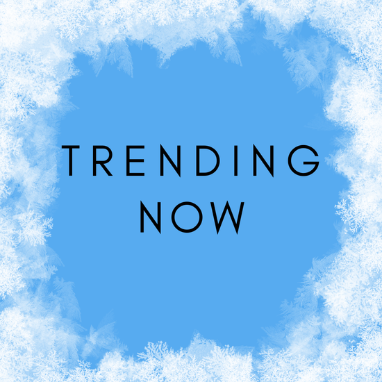 a blue background with the words trending now written on it