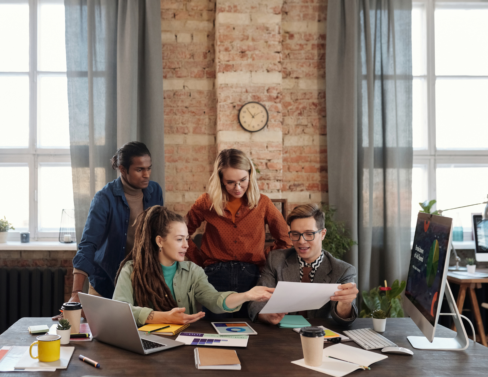 People collaborating at table