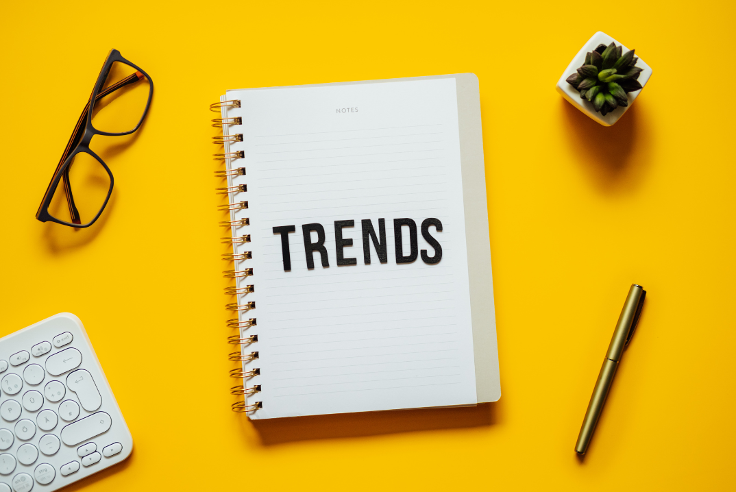 Notebook that says trends