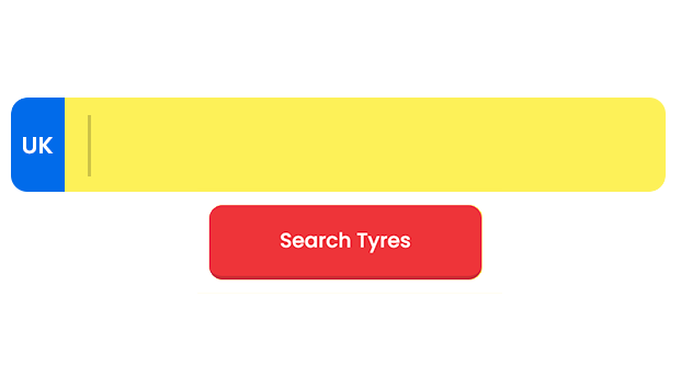 UK number plate input field, yellow with blue UK tag, red 