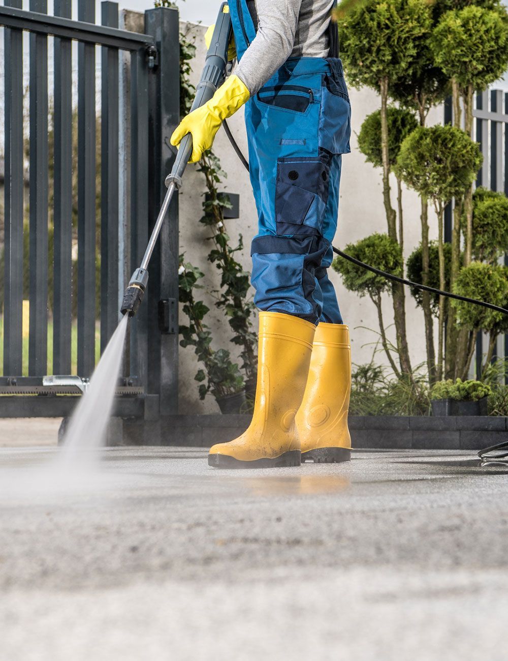 Cleaning the Driveway with Pressure Washer — Sierra Vista, AZ — CC's Enhanced Exteriors