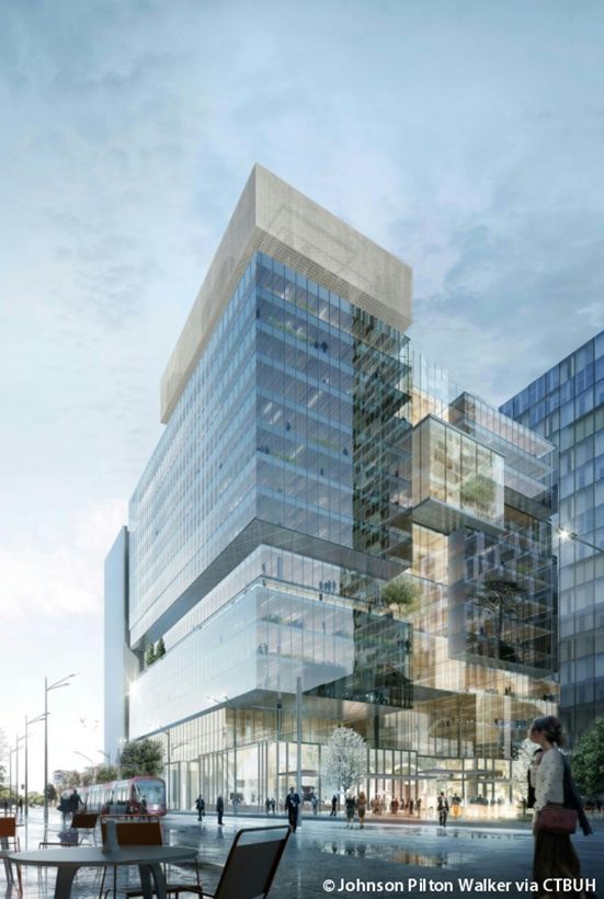 glass building of office