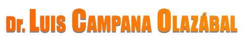 Dr. Luis Campana Olazábal in orange text.