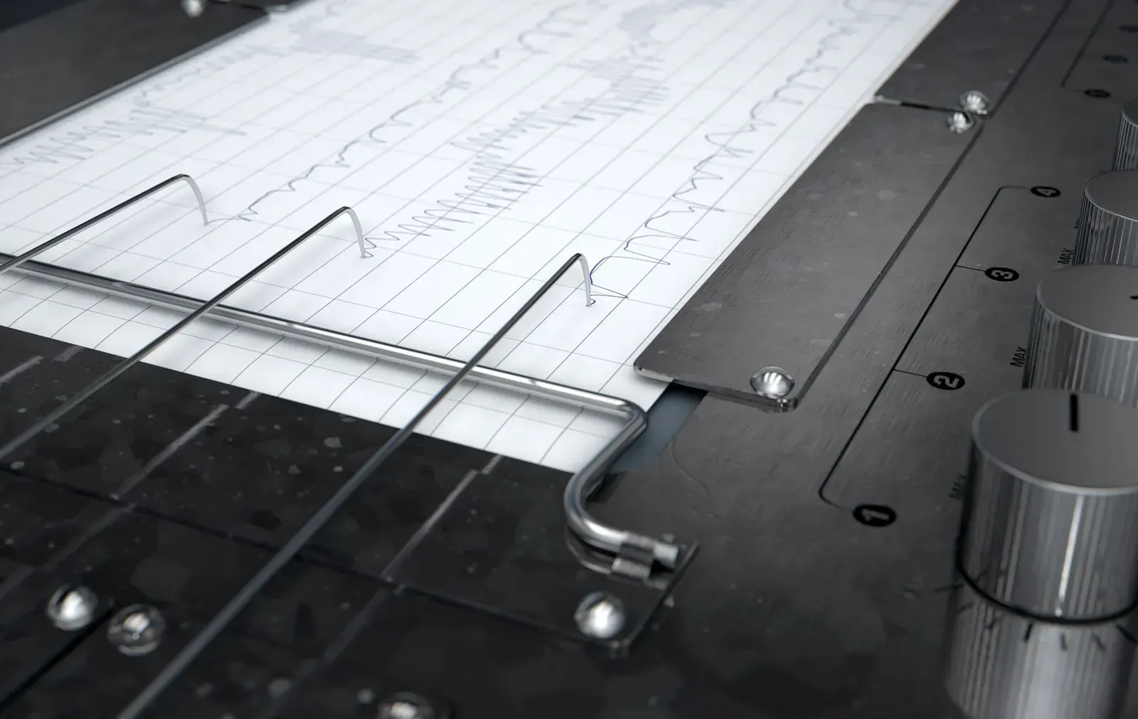 A close up of a piece of paper with a graph on it