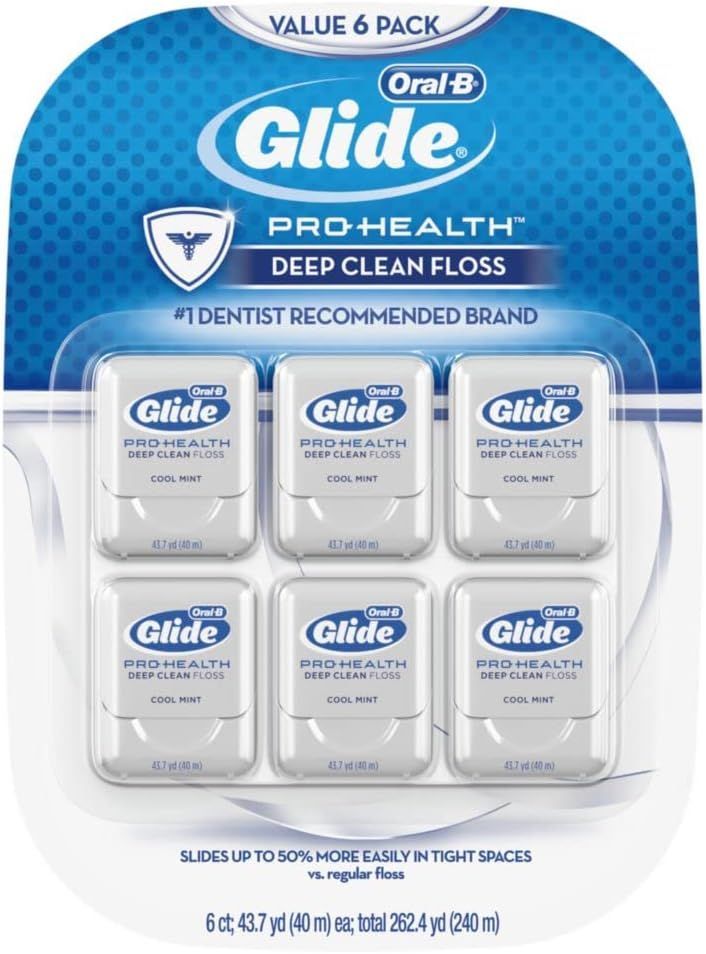 A pack of oral b glide pro health deep clean floss