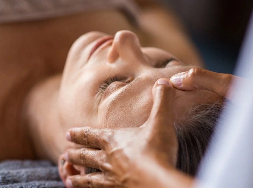 A Lymphatic facial massage for a female client at the Skin Studio in Nottingham