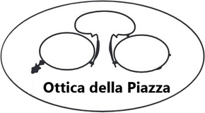 un logo in bianco e nero per l' ottica della piazza