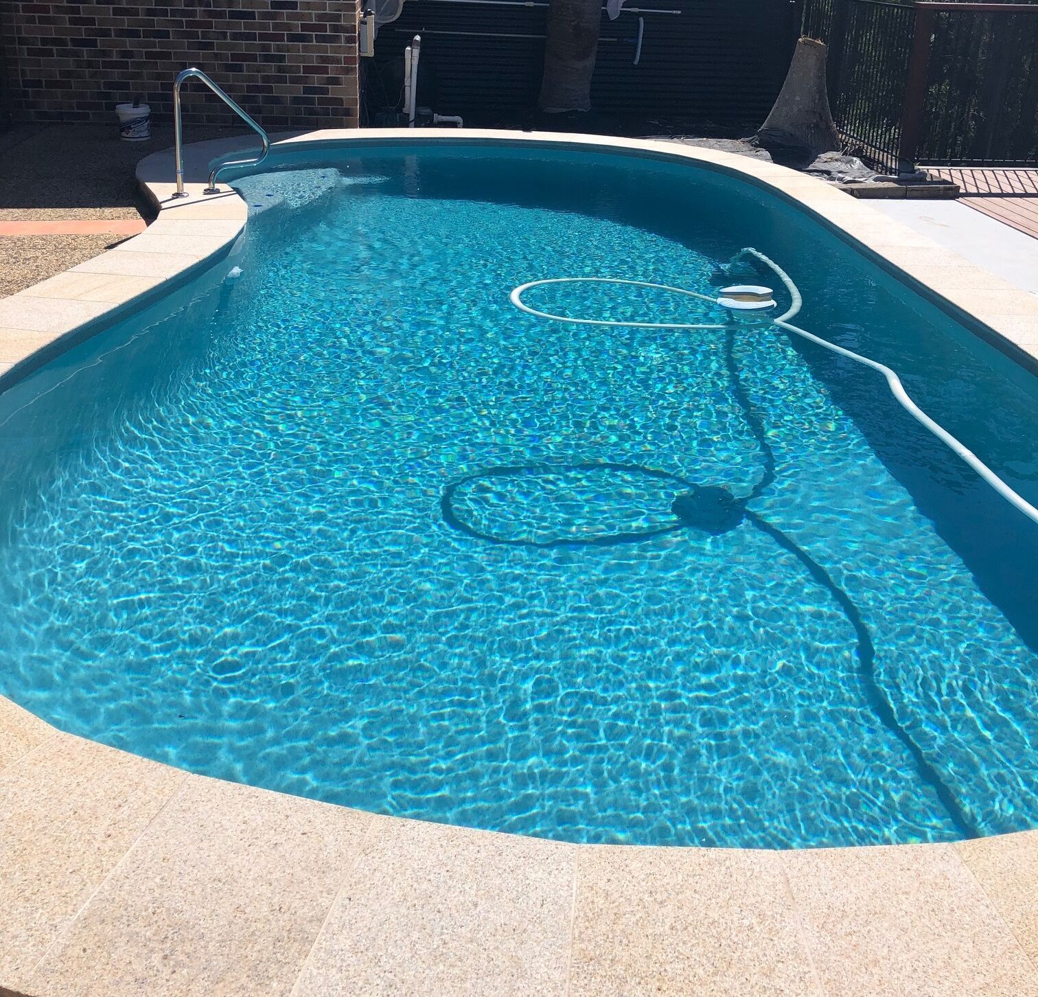 Blue Backyard Swimming Pool — Mad Pool Interiors and Renovations in Baringa, QLD