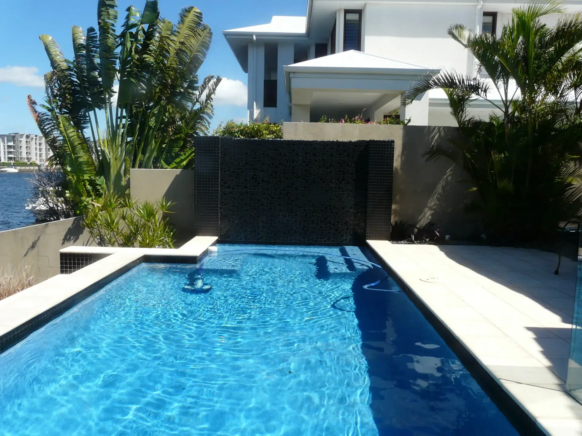 Empty Backyard Swimming Pool — Mad Pool Interiors and Renovations in Baringa, QLD