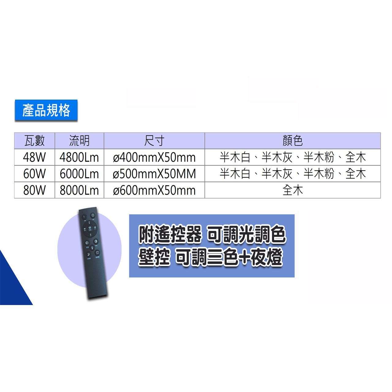 LED 馬卡龍 調光調色吸頂燈 48W、60W、80W