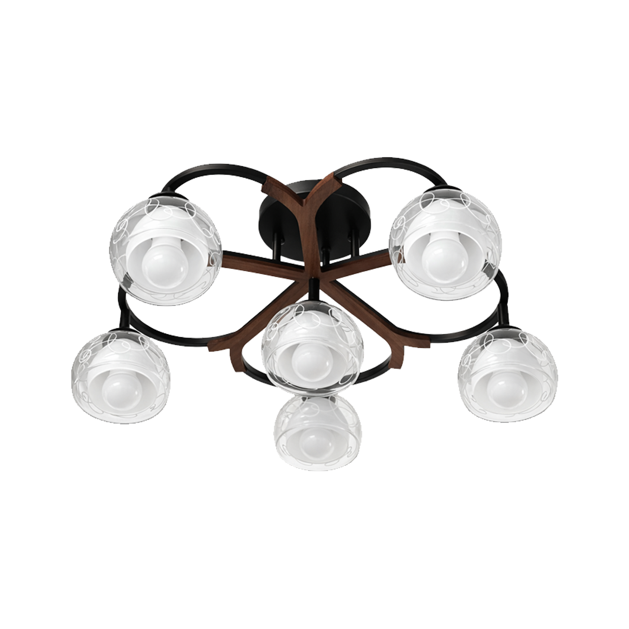 103/M823/5+1半吸頂燈 / E27×5+1