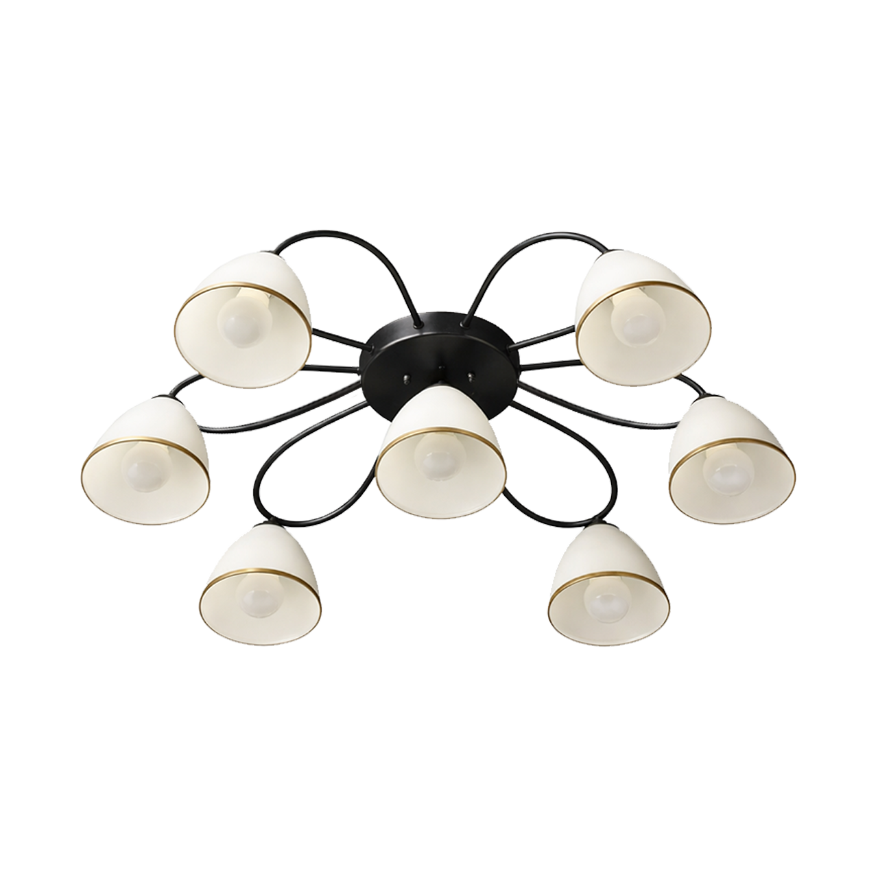 140/2033荷-6+1半吸頂燈 / E27×6+1