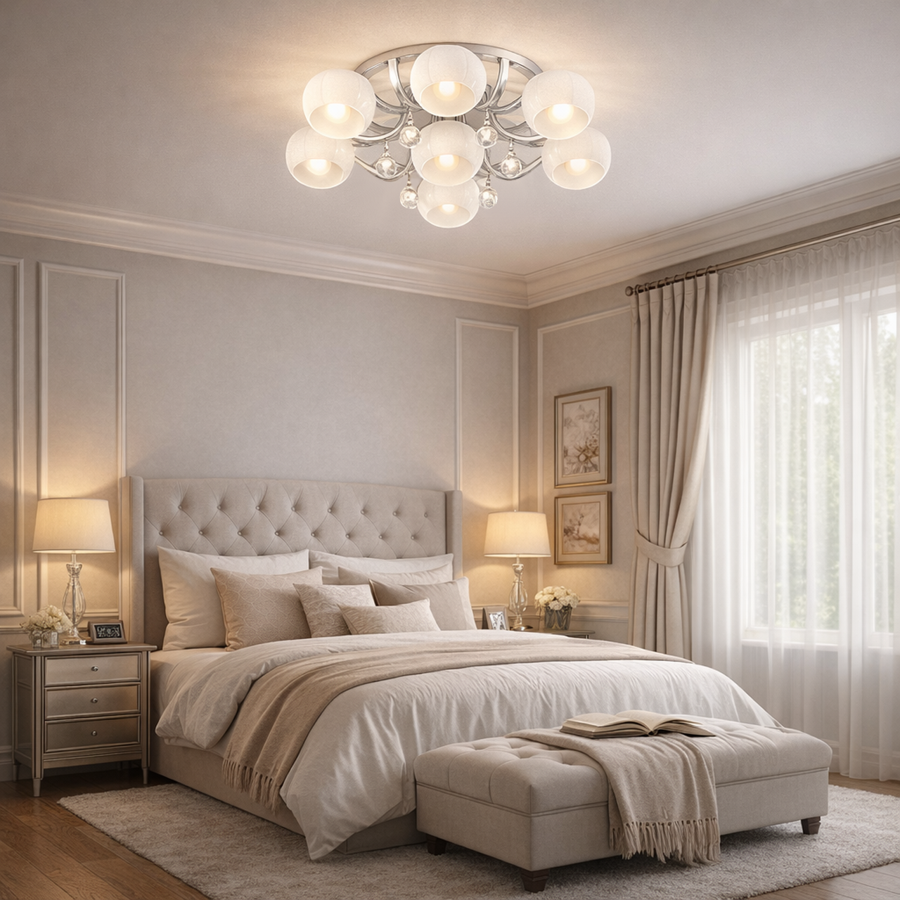 057/93203半吸頂燈 / E27×6+1