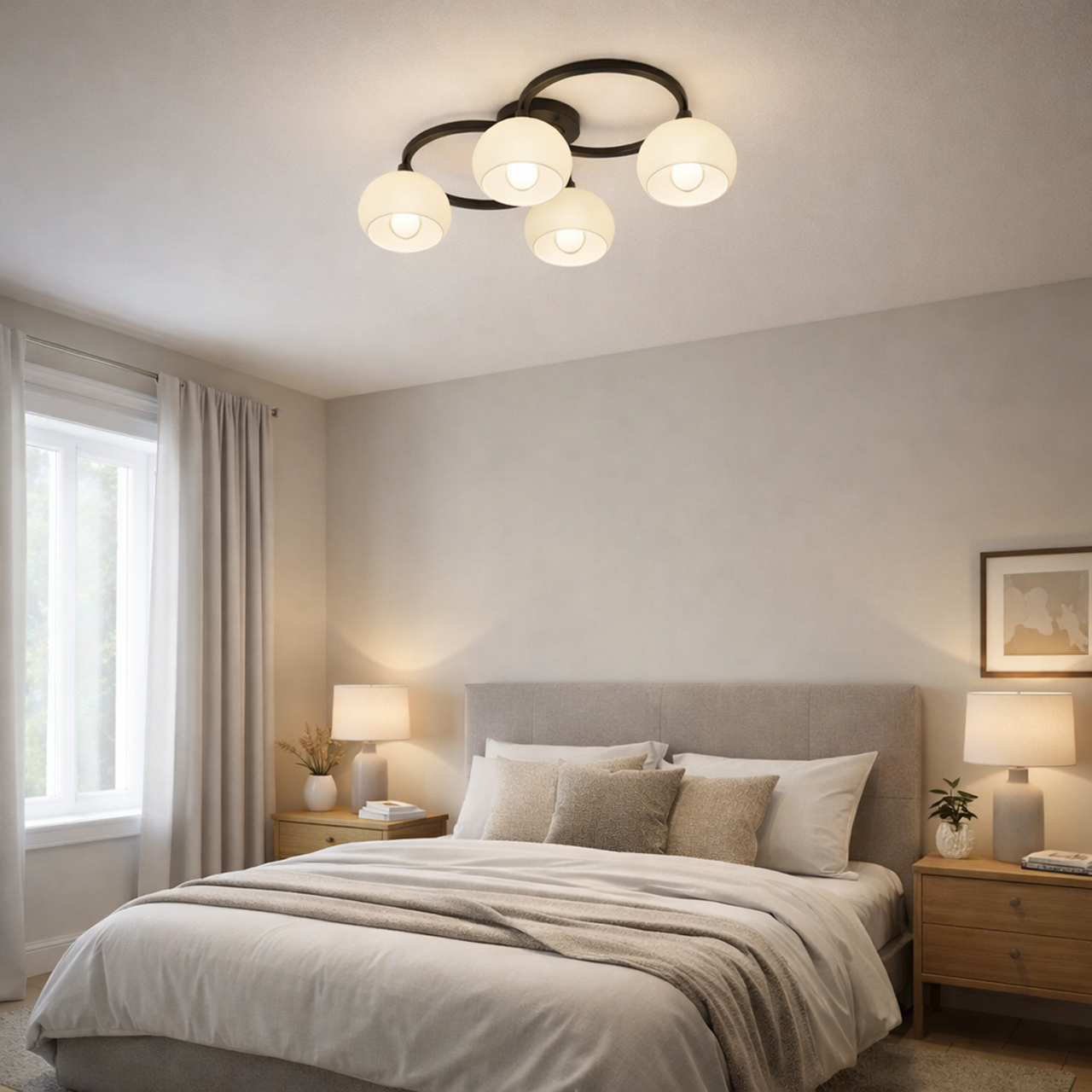 103/M744/4BK半吸頂燈 / E27×4