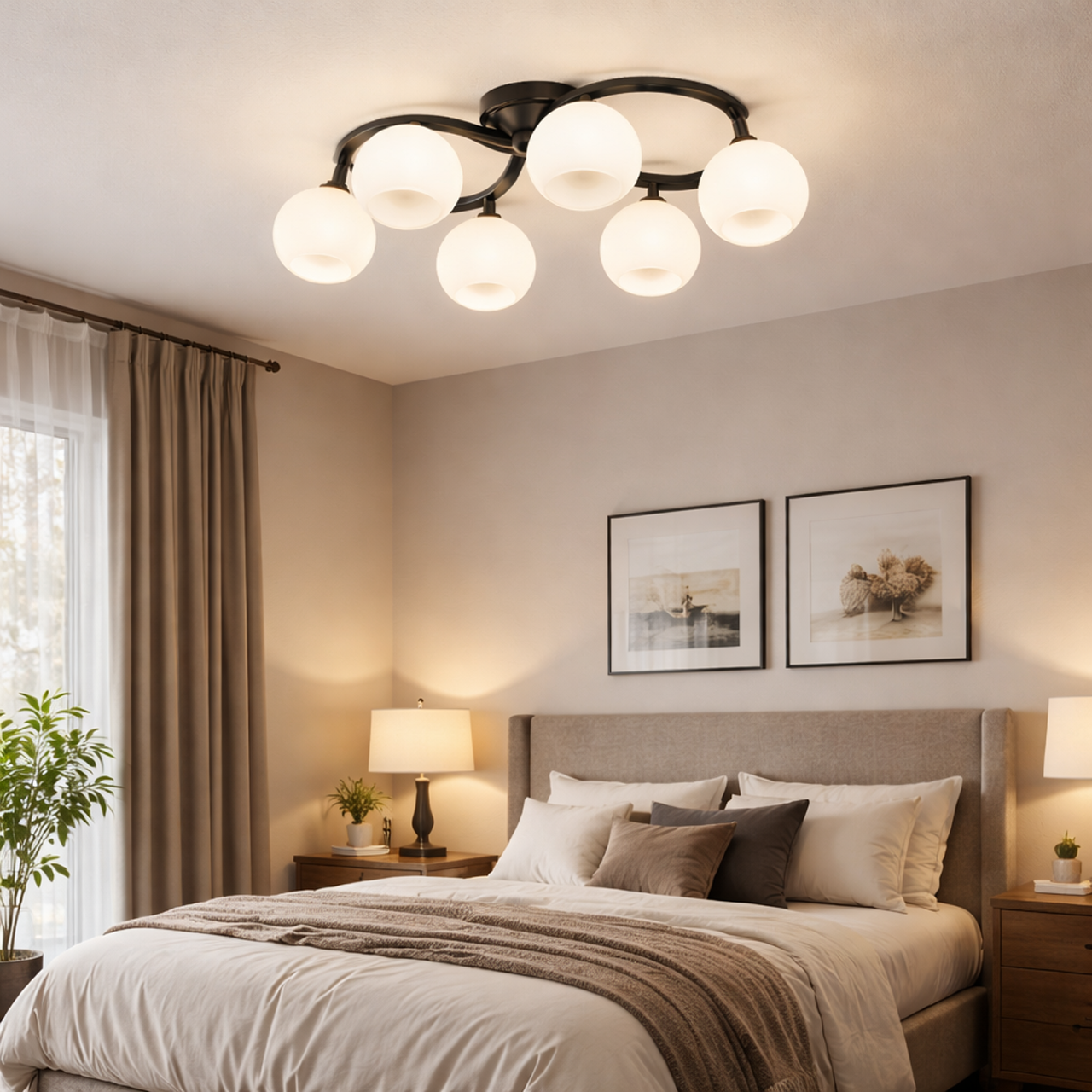 103/M744/6BK半吸頂燈 / E27×6