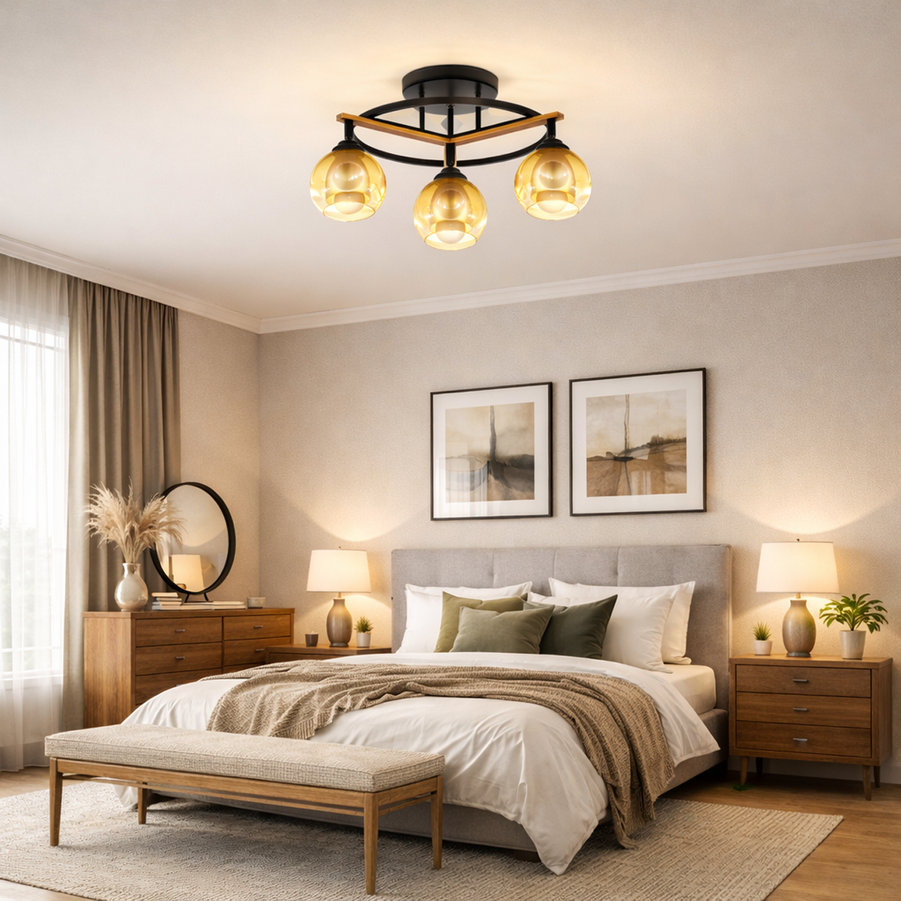 103/M827/4+1半吸頂燈 / E27×4+1