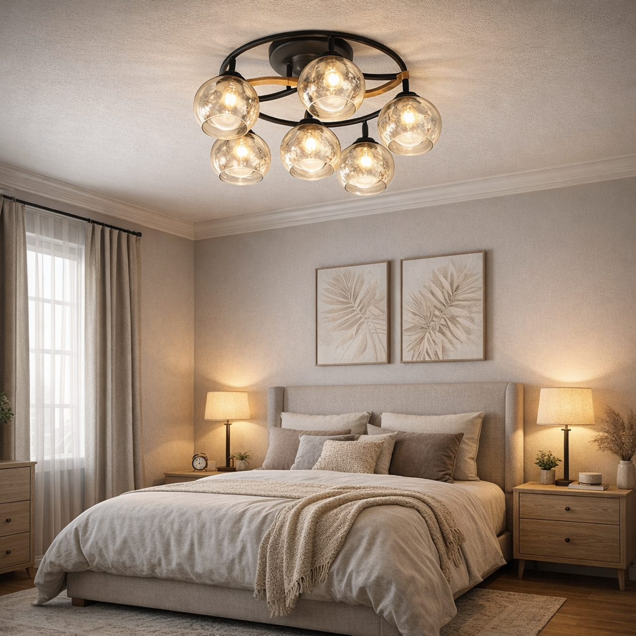 103/M824/6半吸頂燈 / E27×5+1