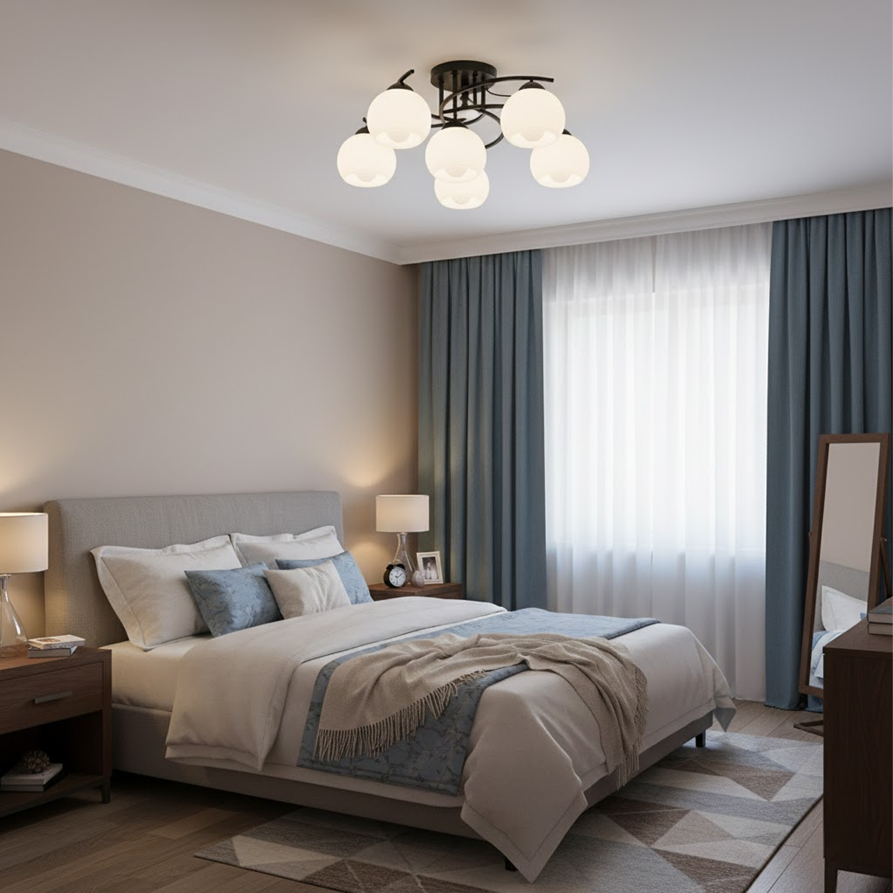 GSYM-B1-6半吸頂燈 / E27×5+1