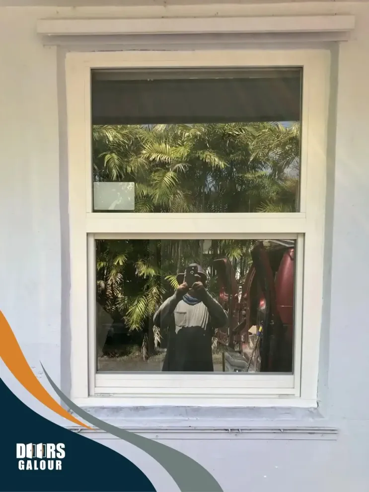 Newly installed white window.