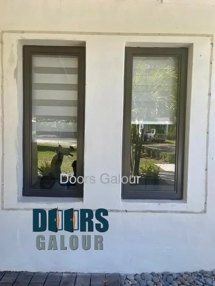 Custom hurricane ready impact windows in South Florida Two hurricane-rated windows provide protection in South Florida