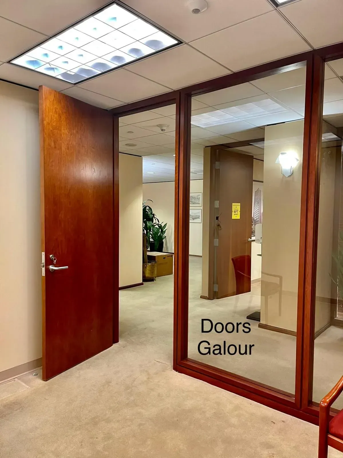 Stylish wooden office door in South Florida