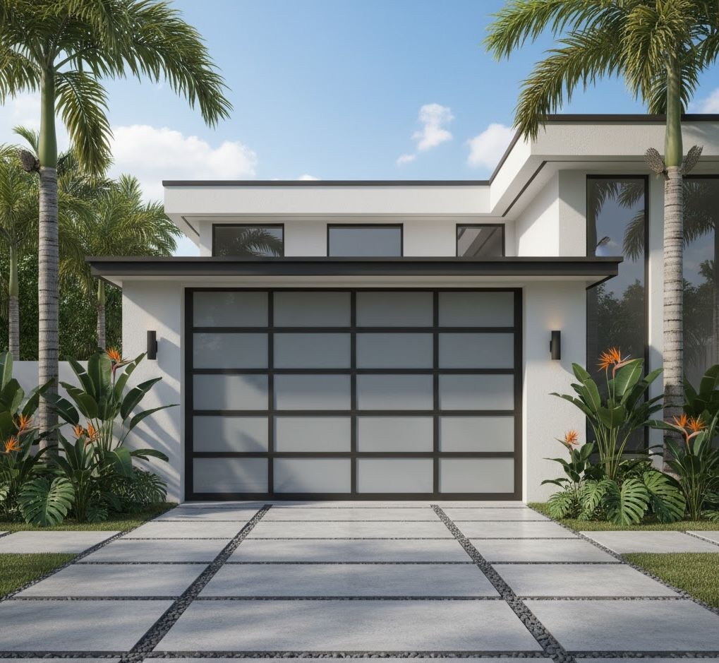 Custom hurricane ready impact doors in South Florida A double impact door with custom-made glass in South Florida