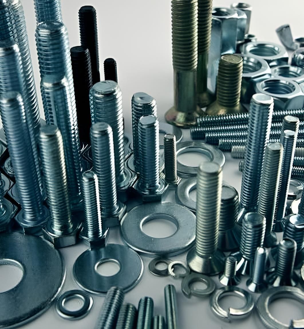A Bunch Of Nuts Bolts And Washers On A Table — Illawarra Fasteners Pty Ltd In Unanderra, NSW