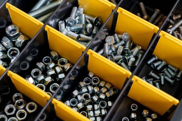 A Box Filled With Nuts, Bolts, And Washers — Illawarra Fasteners Pty Ltd In Unanderra, NSW