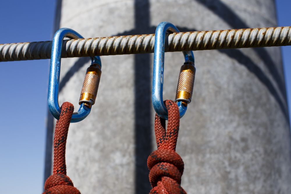 A Pair Of Carabiners Hanging From A Rope — Illawarra Fasteners Pty Ltd In Unanderra, NSW