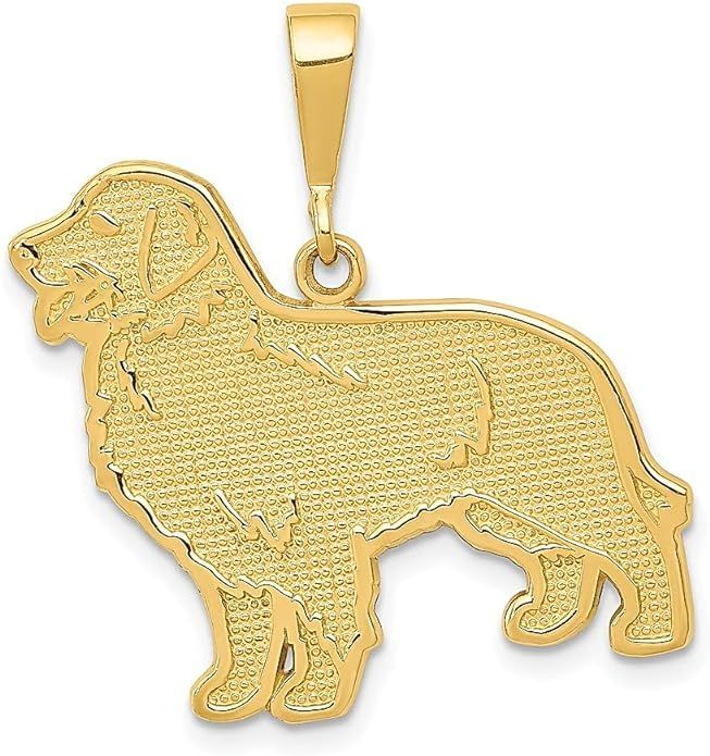 14k Golden Retriever Charm Pendant Necklace