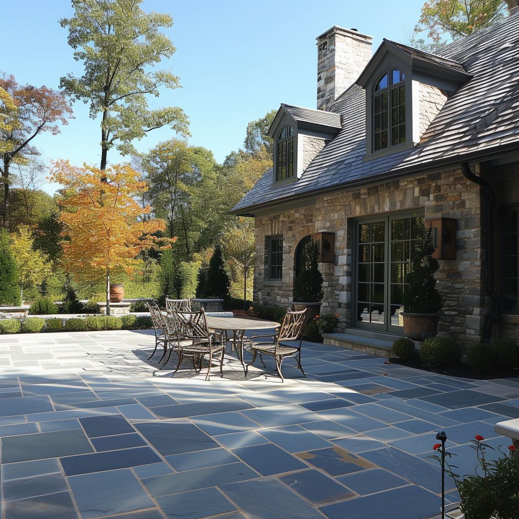 natural blue stone patio