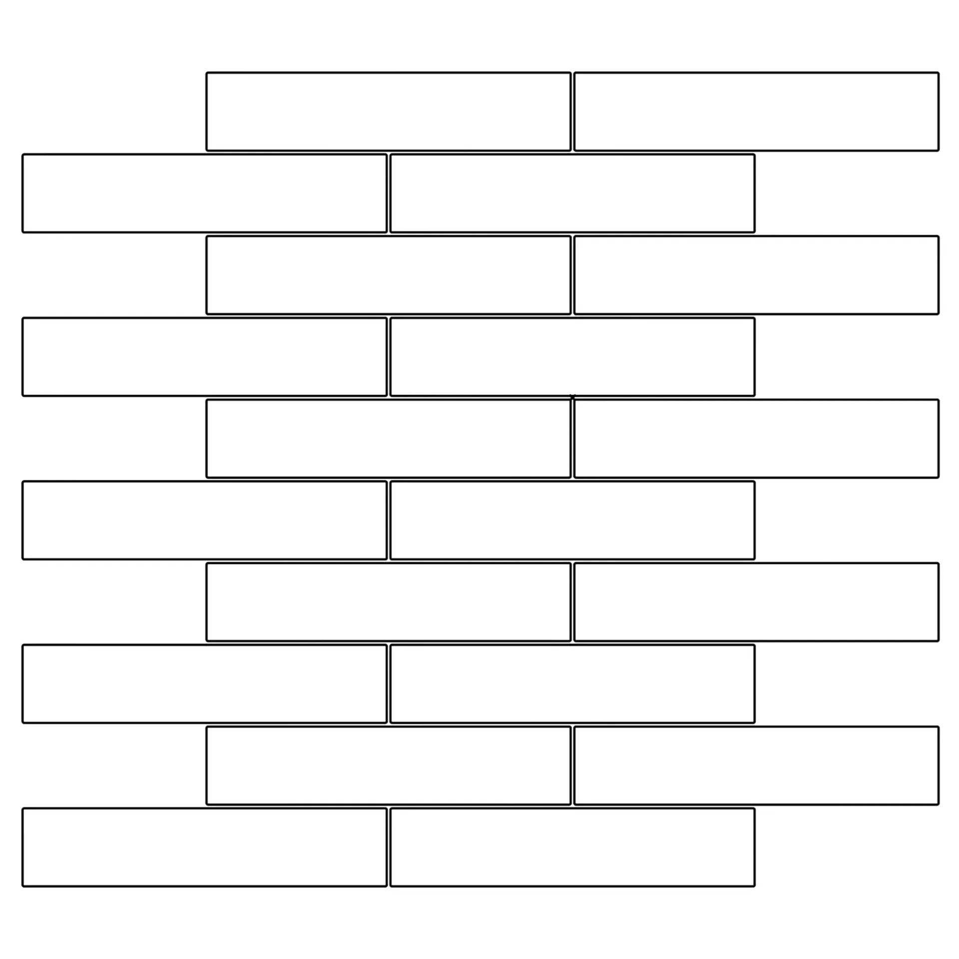 A black and white drawing of a brick wall.