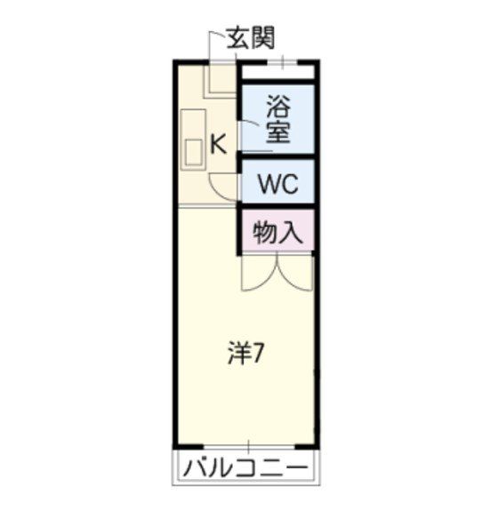 Kent  House 1K apartment floor plan