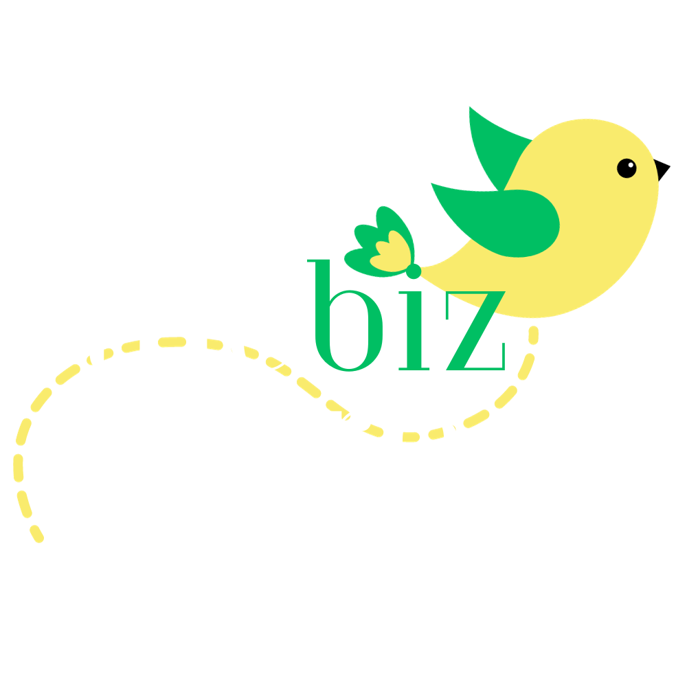 Bird icon with The Biz Journey logo