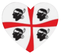 Heart-shaped Sardinian flag