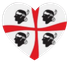 Heart-shaped Sardinian flag