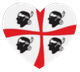 Heart-shaped Sardinian flag