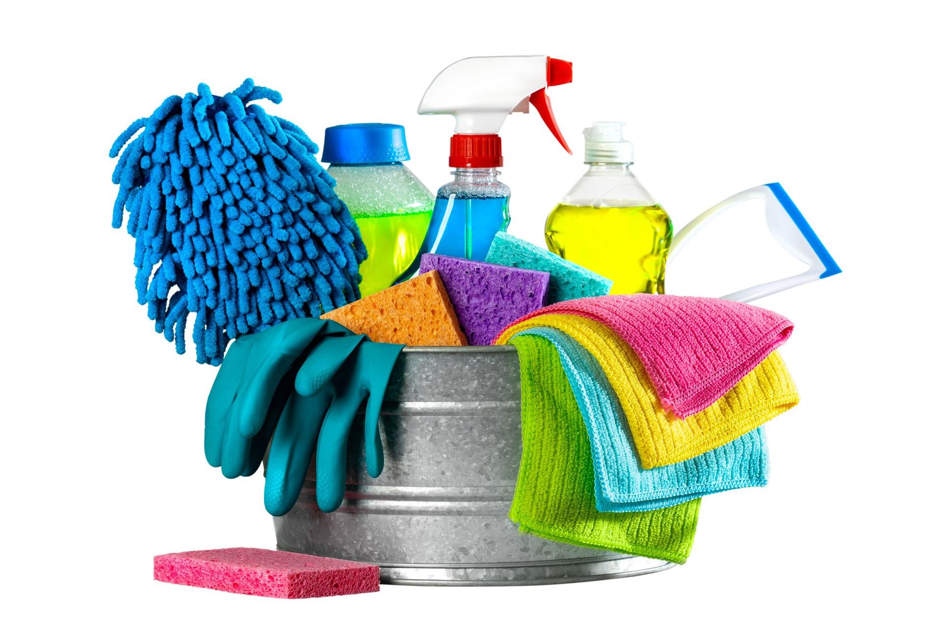 Eimer mit Putzutensilien