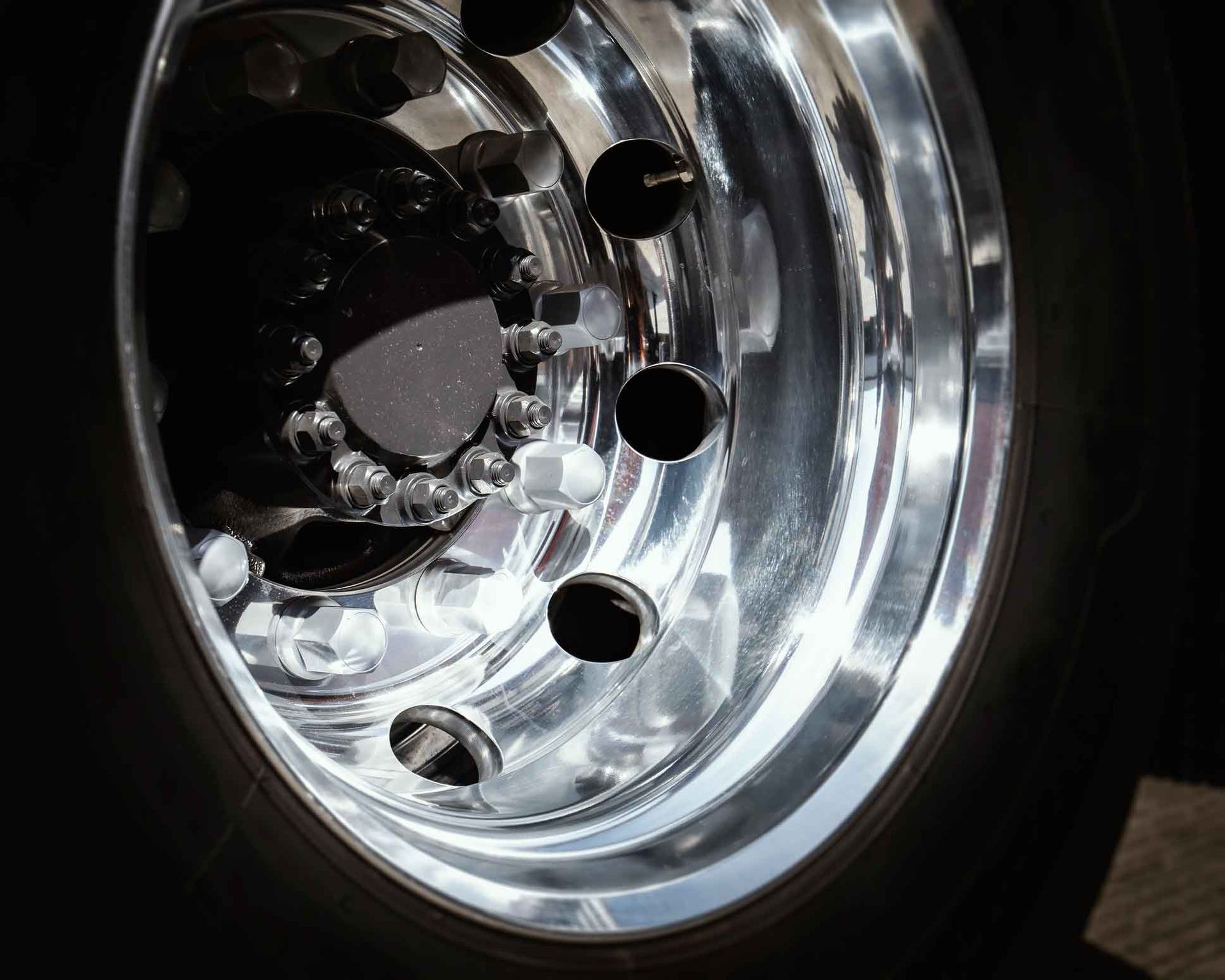 A Close Up Of A Chrome Wheel On A Black Tire – Delacombe, VIC  - Transport Tyres