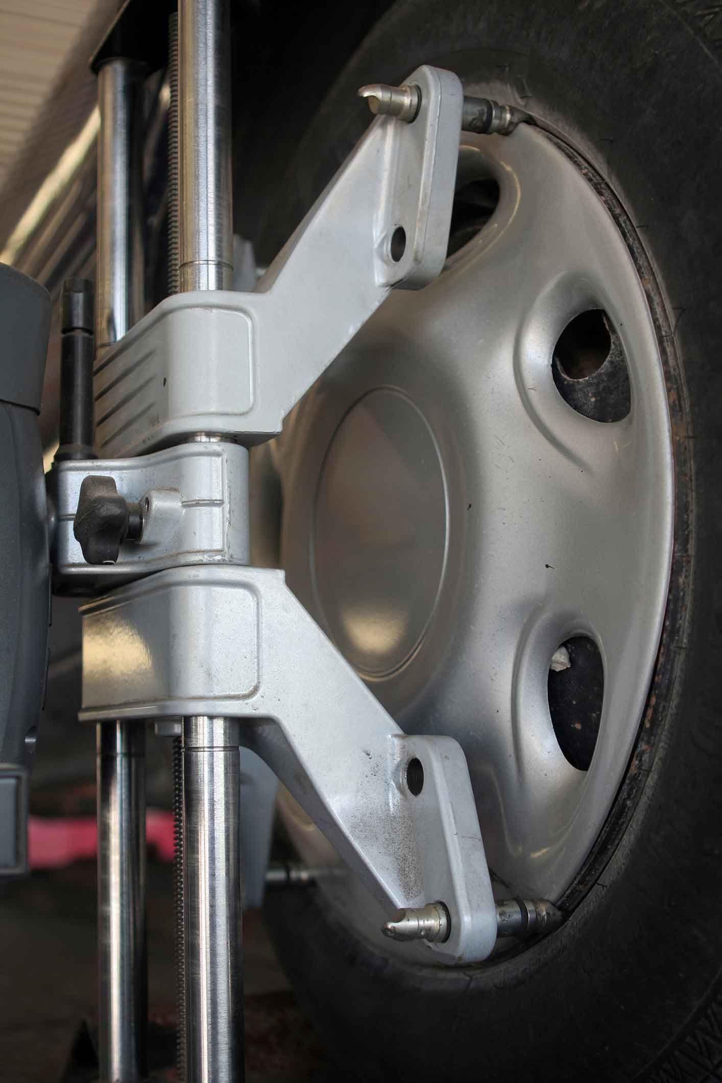 A Truck Is Being Aligned With A Machine – Delacombe, VIC  - Transport Tyres